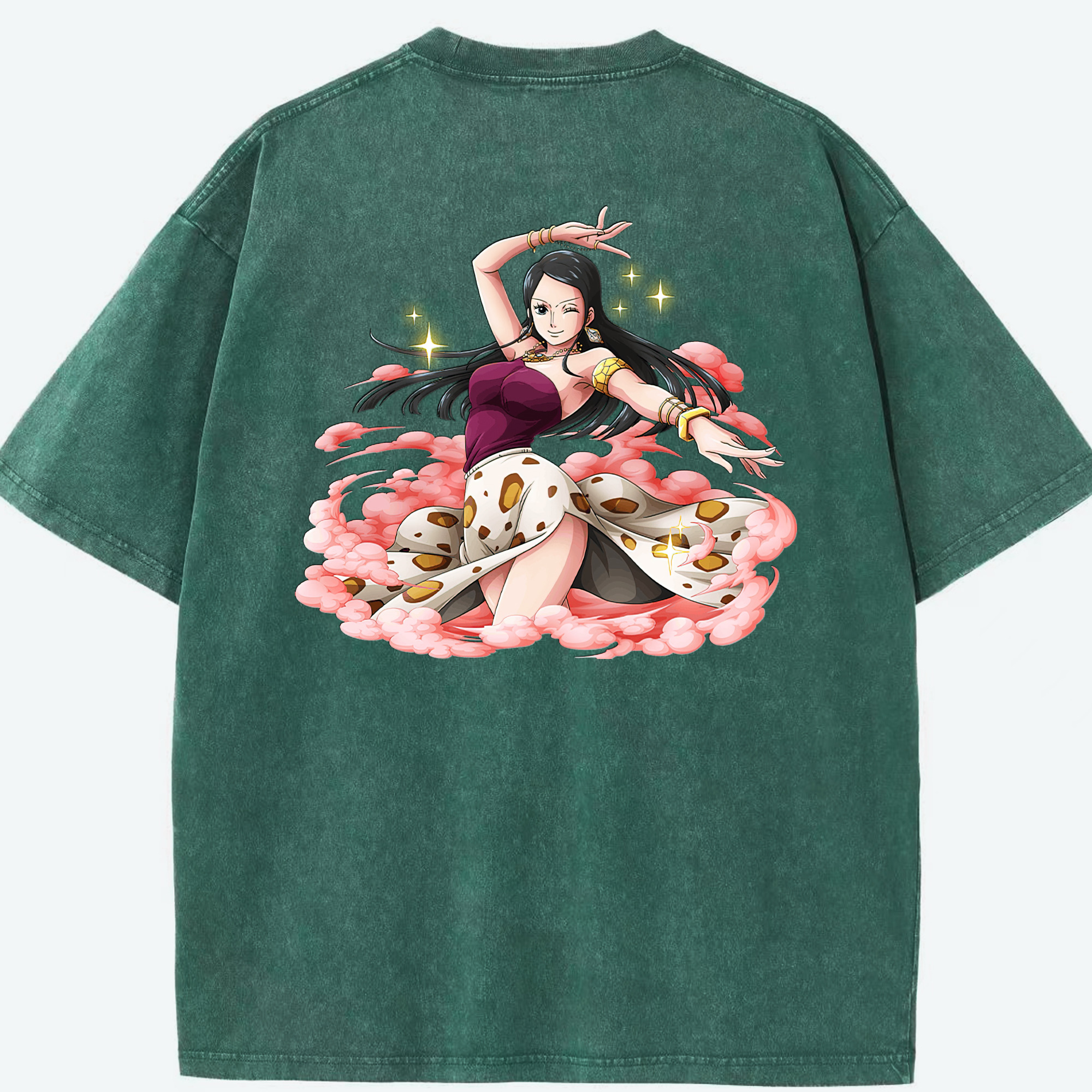 ワンピース ニコ・ロビン ONE PIECE Nico Robin 綿100% ヴィンテージ風 半袖Tシャツ（背面プリント）